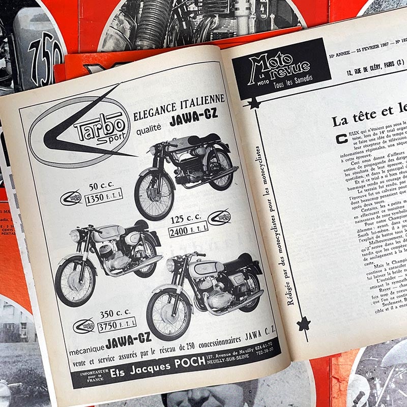 journal magazine moto revue deux roues ancien vintage illustration exemplaire numéro 1960 1970 années 60 70