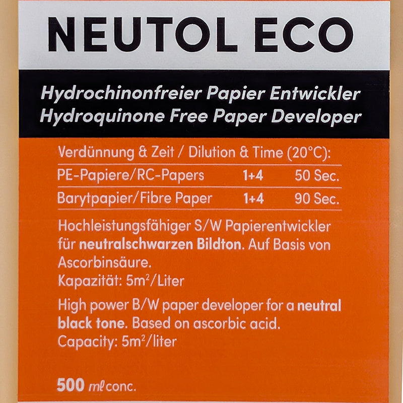 adox neutol eco chimie papier révélateur argentique film tirage darkroom 500ml écologique