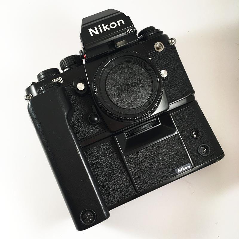 nikon f3 noir appareil argentique ancien reflex motor drive md4 prisme hp