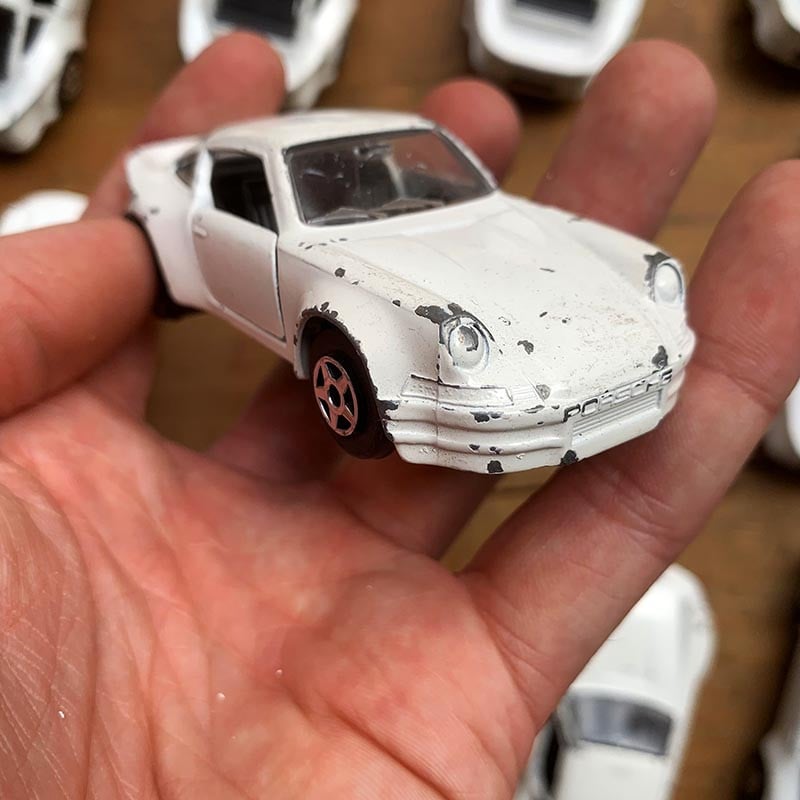 voiture miniature ancienne norev 1990 porsche carrera rsr martini blanche jet-car jetcar fabriqué au portugal