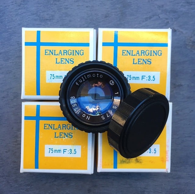 Objectif Agrandisseur Fujimoto 75mm 3.5 1980
