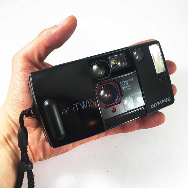 olympus af-1 twin 35-70 bifocale appareil compact argentique 35mm 135 ancien vintage photo