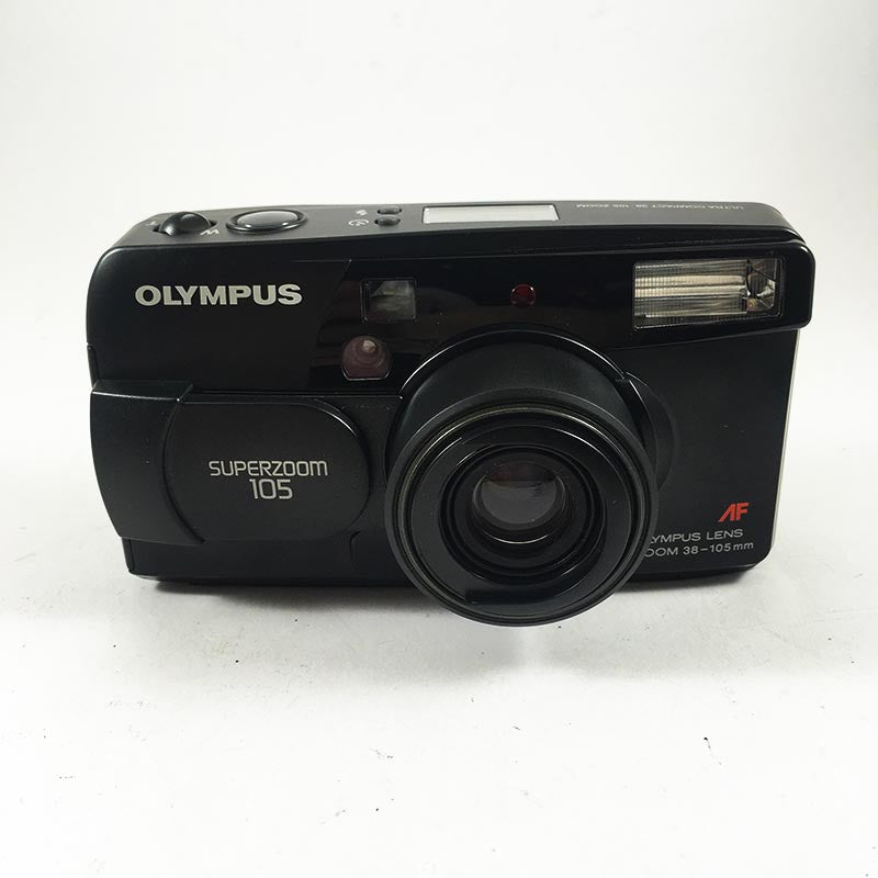olympus af superzoom 105r zoom point and shoot ancien vintage 38-105mm  argentique 1999 compact camera boite box