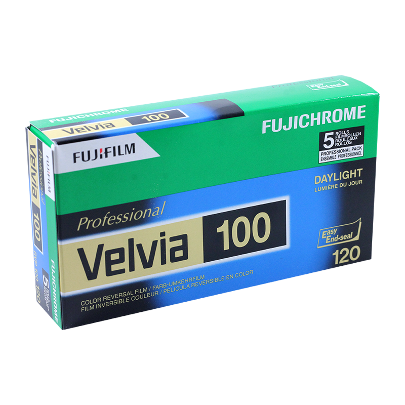 pellicule 120 film pack 5 velvia 100 moyen format diapo diapositive positif 6 6 fujifilm fuji
