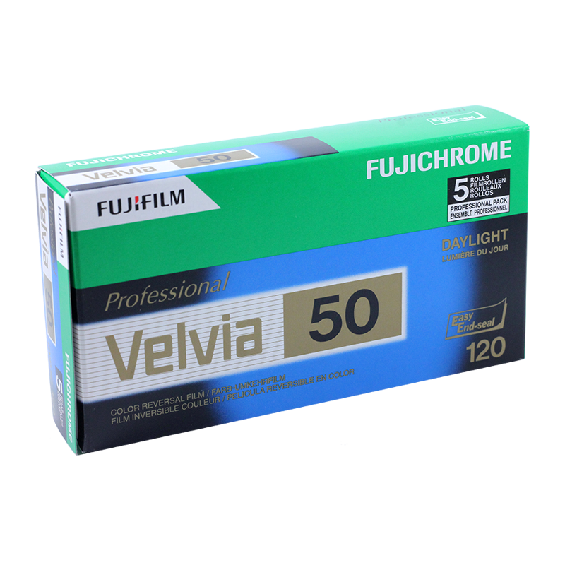 pack 5 pellicules film fuji fujifilm velvia 50 120 moyen format 6 6 diapositive couleur diapo iso50