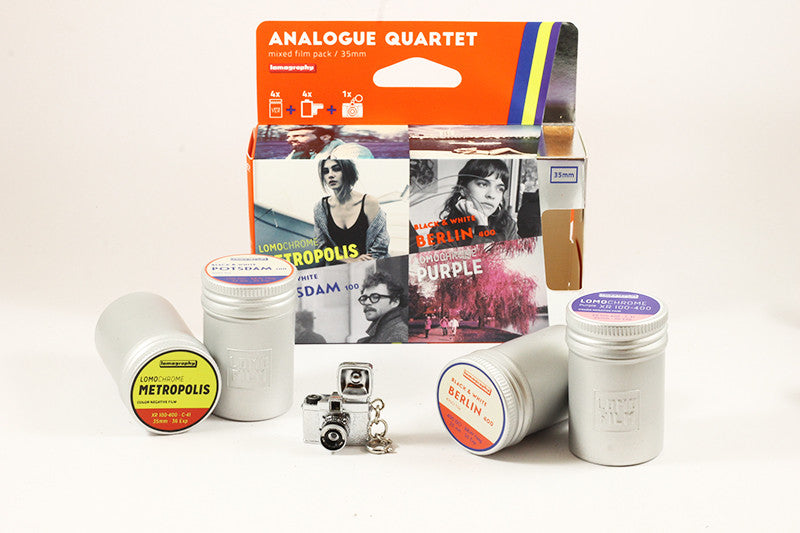 Pack 4 lomography lomo argentique film analogue quartet 100 400 iso color negative noir blanc couleur