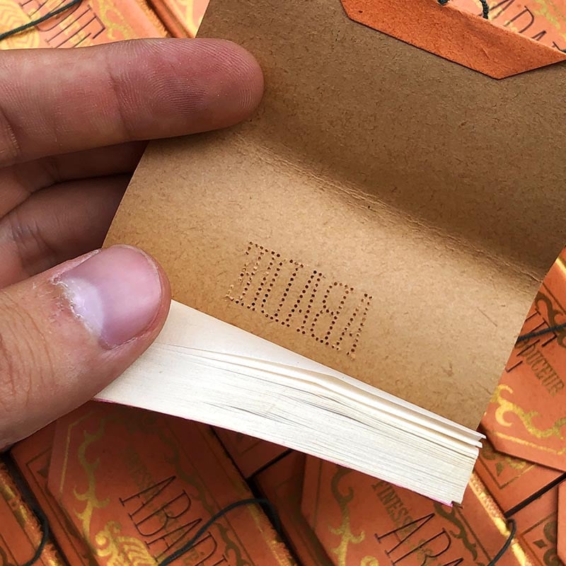 papier feuille a rouler cigarette Abadie orange papier de riz ancien vintage 1930 tabac