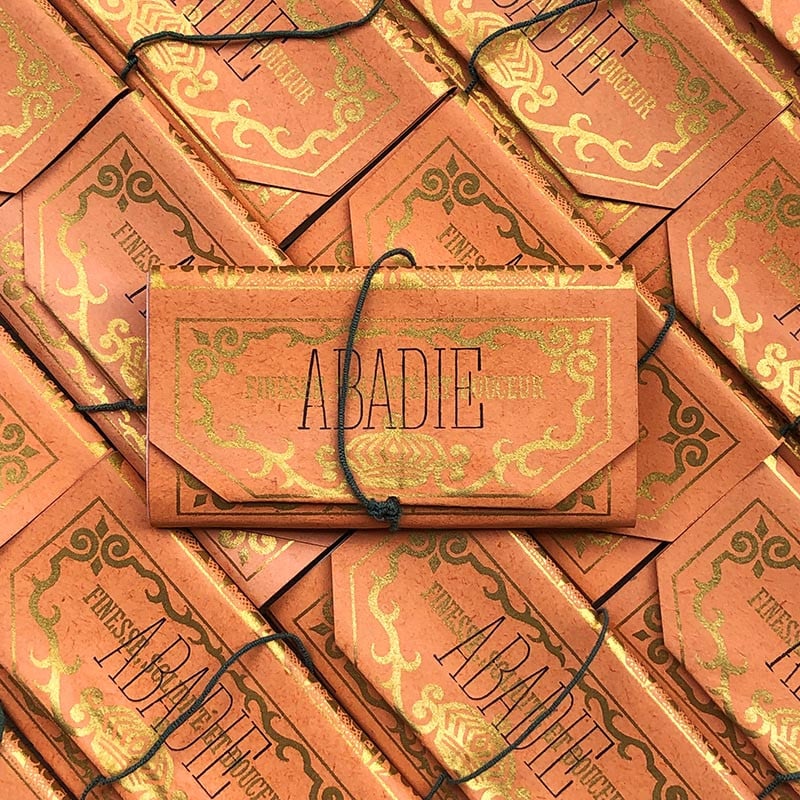 papier feuille a rouler cigarette Abadie orange papier de riz ancien vintage 1930 tabac