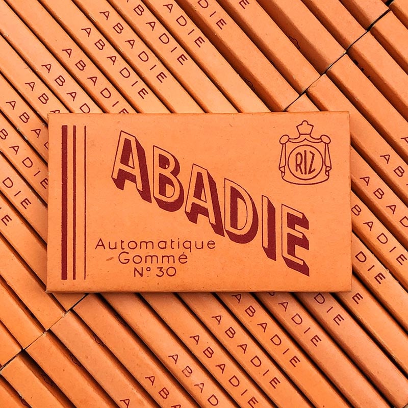 papier feuille a rouler cigarette Abadie orange papier de riz ancien vintage 1950 tabac
