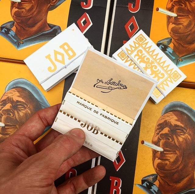 papier feuille a rouler cigarette job joseph bardou ancien vintage 1970 1975 tabac