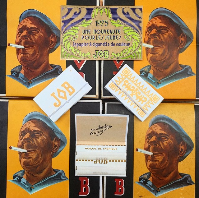 papier feuille a rouler cigarette job joseph bardou ancien vintage 1970 1975 tabac