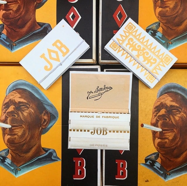 papier feuille a rouler cigarette job joseph bardou ancien vintage 1970 1975 tabac