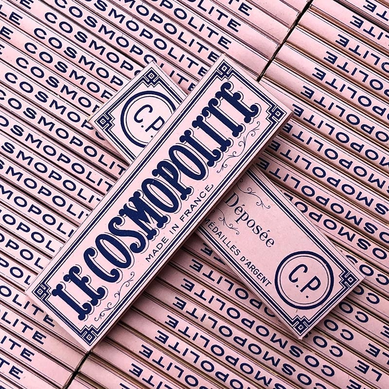 papier feuille a rouler cigarette le cosmopolite rose c pradon 45 rue maubeuge ancien vintage 1890 1900 tabac
