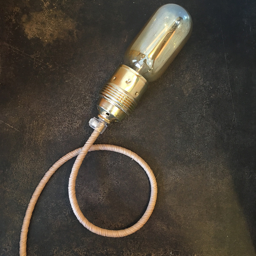 cable electrique fil textile vintage papier tressé raphia rafia textile rond
