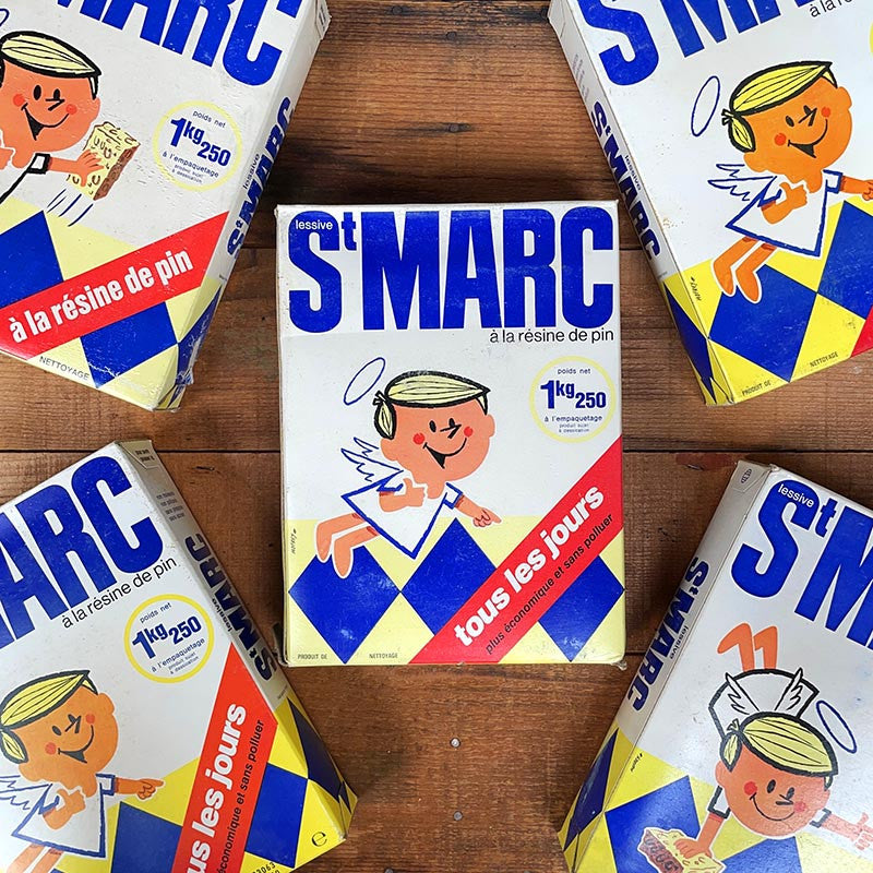 paquet lessive st saint marc ange ancien vintage carton franc épicerie 1970 1980