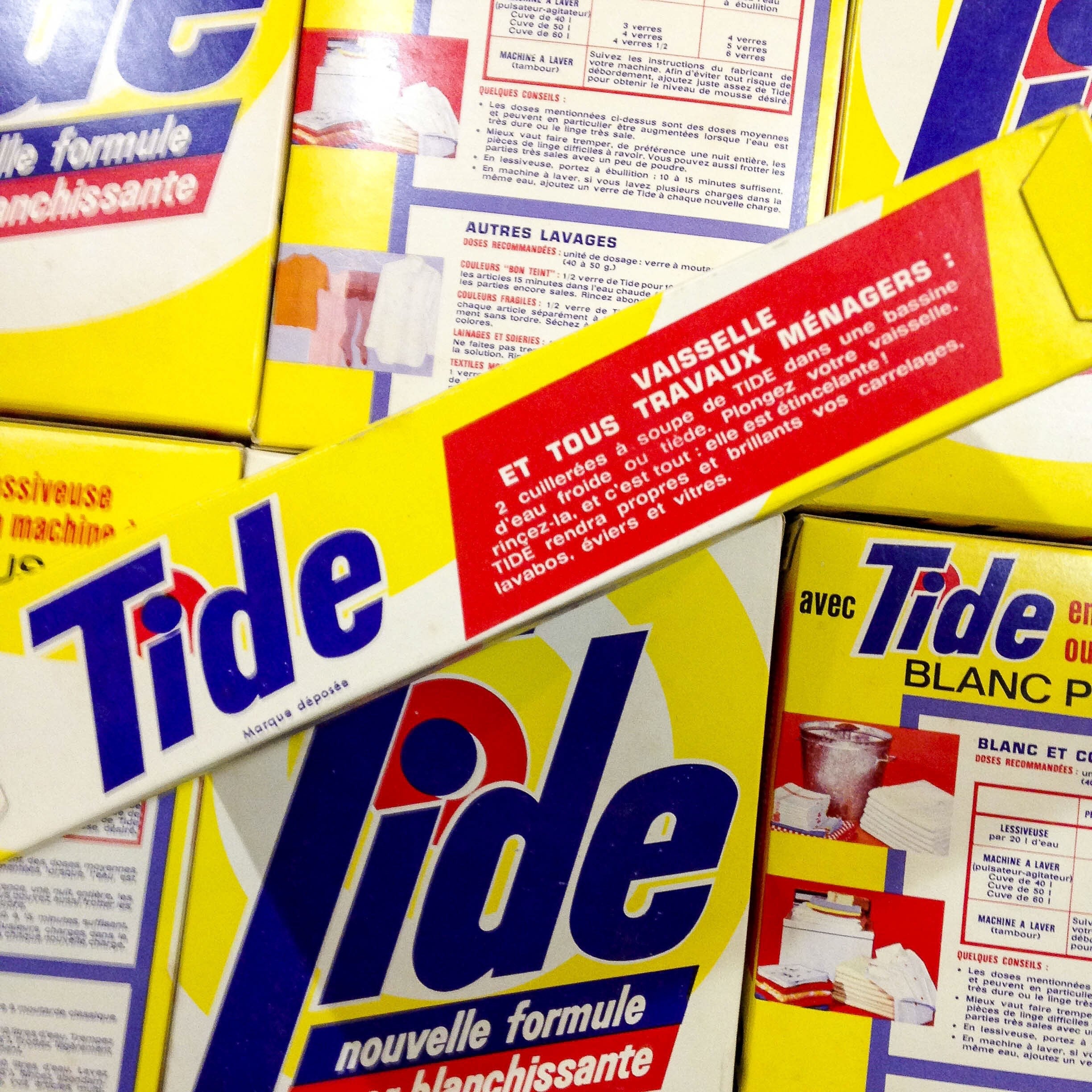 paquet lessive tide ancien vintage carton épicerie 1950