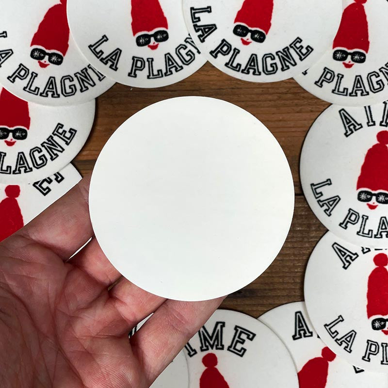 patch station de ski snow aime la plagne savoie sport hiver 1990 ancien vintage broderie atelier rond