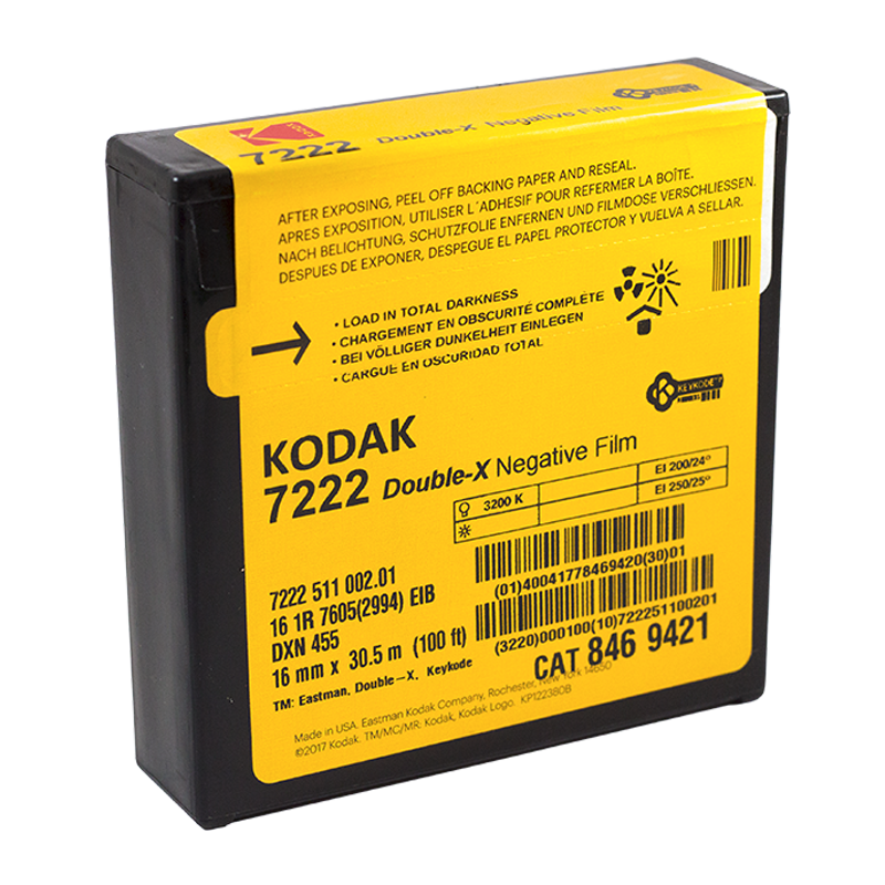 kodak film pellicule 16mm d-96 noir et blanc double-x cinema negatif XX 30.5m 100 feet 100ft