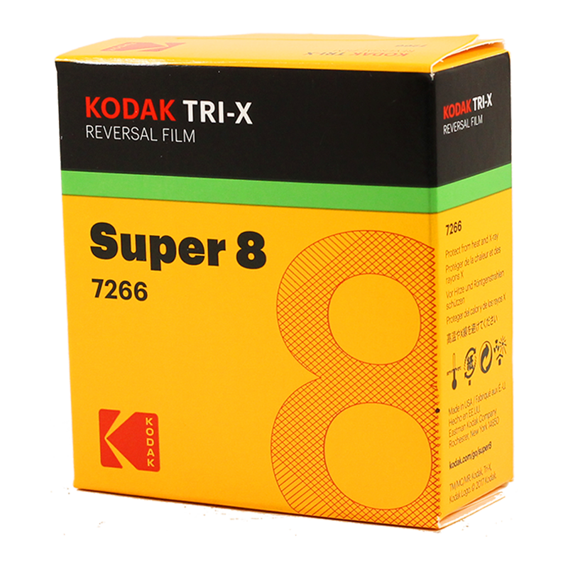 kodak film pellicule super 8 reversible noir et blanc tri-x tri x