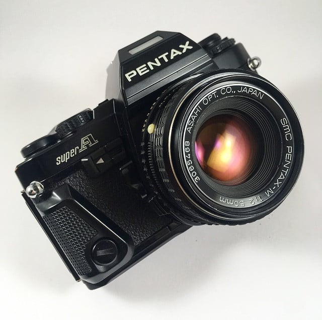appareil pentax super A 35mm 50mm 2 1983 automatique auto argentique