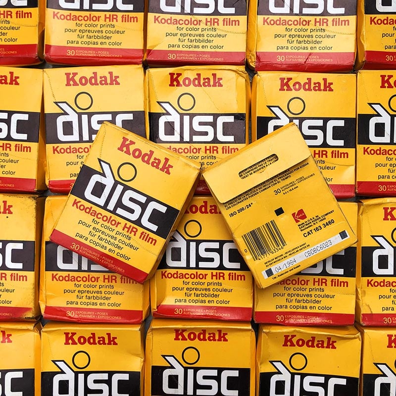 kodak disc disque kodacolor hr 200 iso 30 poses périmée 1984 format rare pellicule argentique