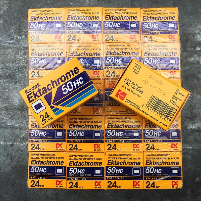 kodak ektachrome 50 hc diapo diapositive e6 35mm 24 poses argentique pellicule film périmé vintage