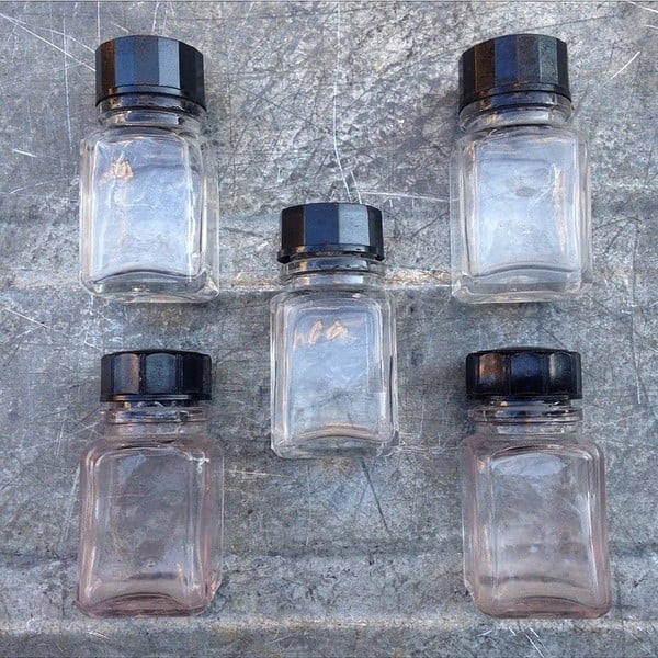 petit bocal flacon verre transparent clair 1930 armée vintage 30ml 0.03l ether pharmacie