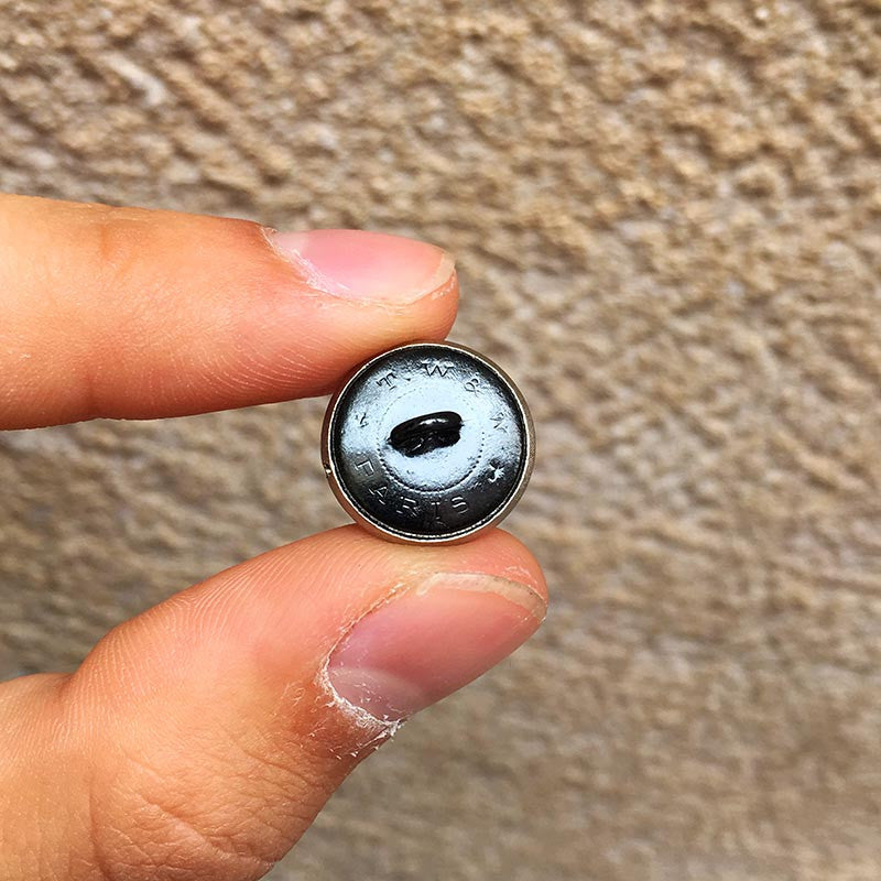 bouton ancien vènerie argent TW&W Paris 15mm 1930 Ancien Vintage chasse chasseur