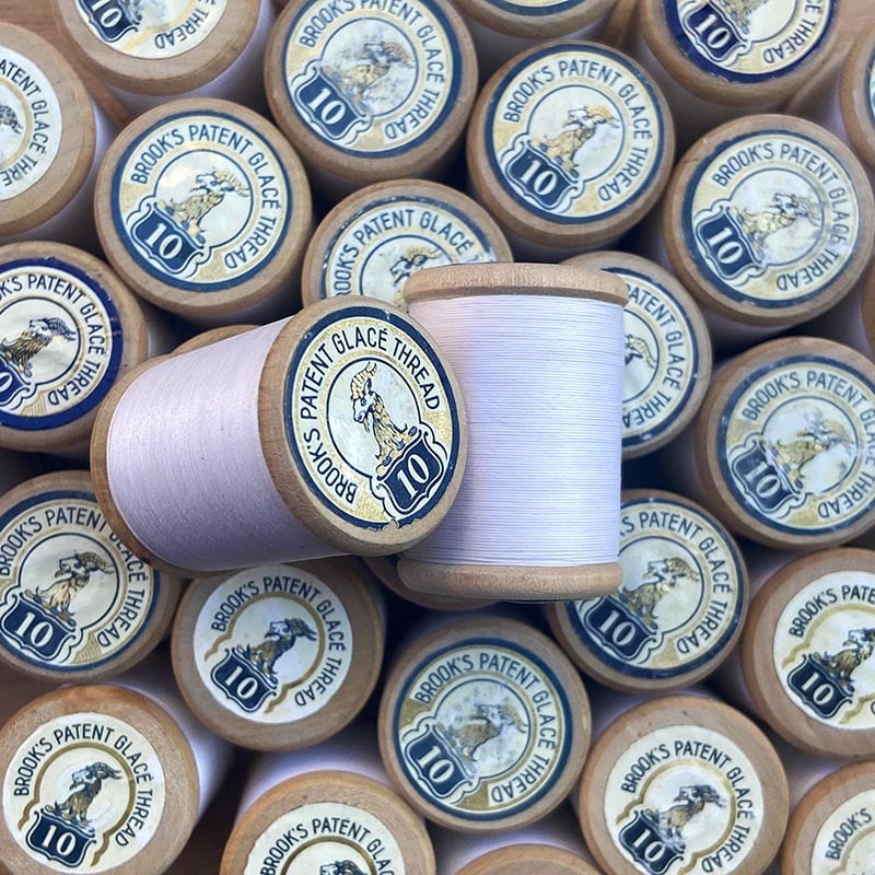 petite bobine jason brooks bros brothers ancienne mercerie atelier 1950 1960 couture coton fil cable blanc glacé