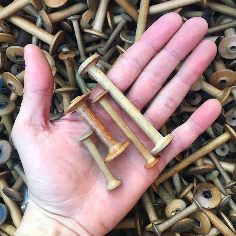 bobine ancienne atelier taille variées 1930 couture bois