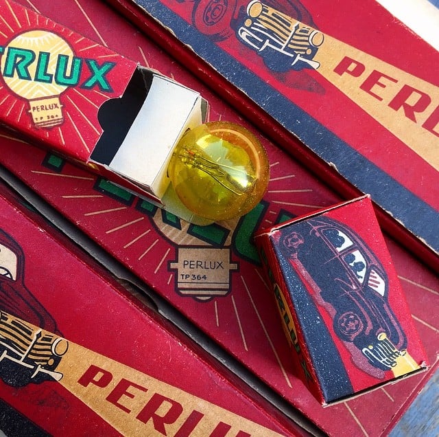 petit phare ancien de voiture perlux vintage 12 volt 12v 1950 1960 voiture ancienne