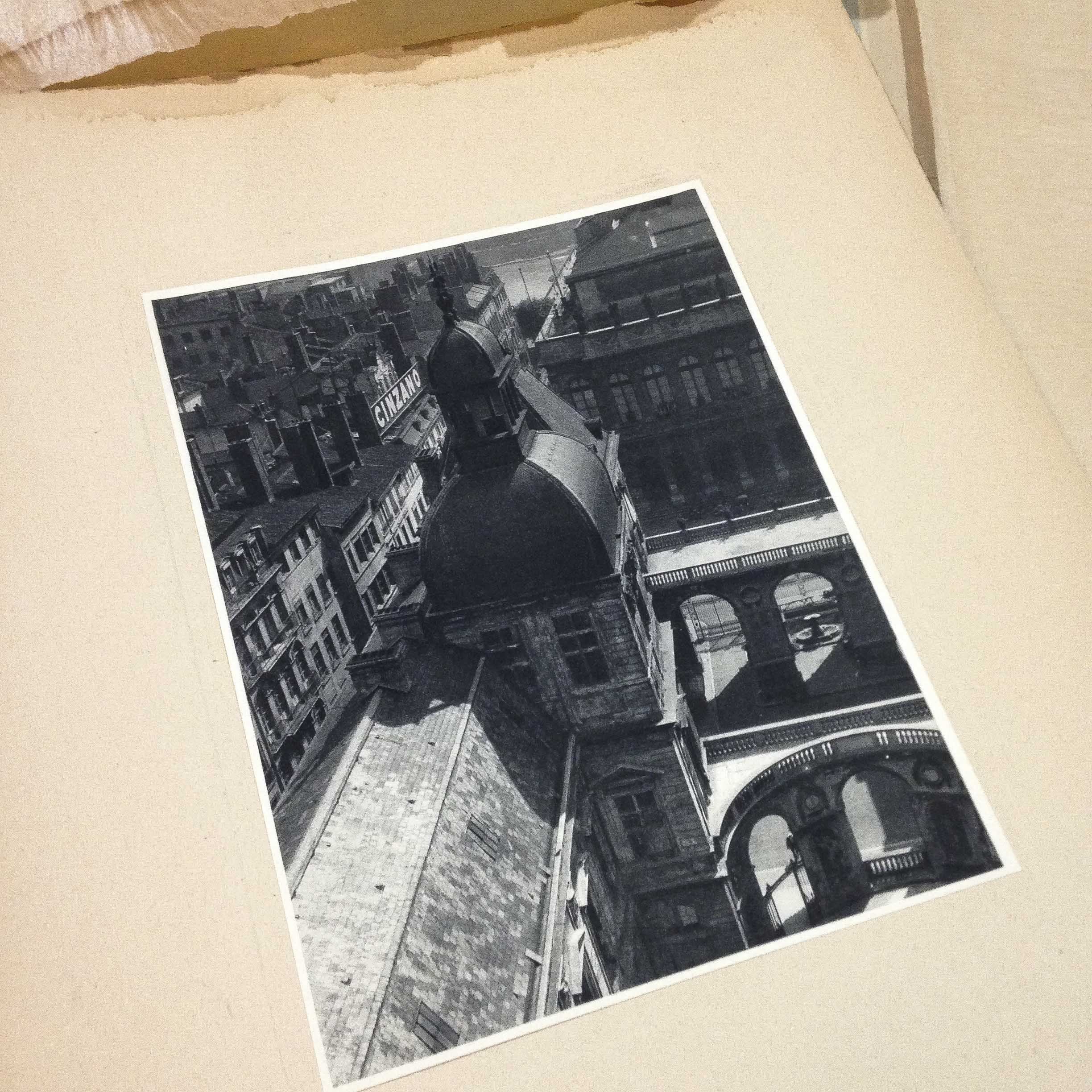 hôtel de ville gravure héliogravure ancien blanc et demilly noir et blanc lyon papier 1930 bouquiniste