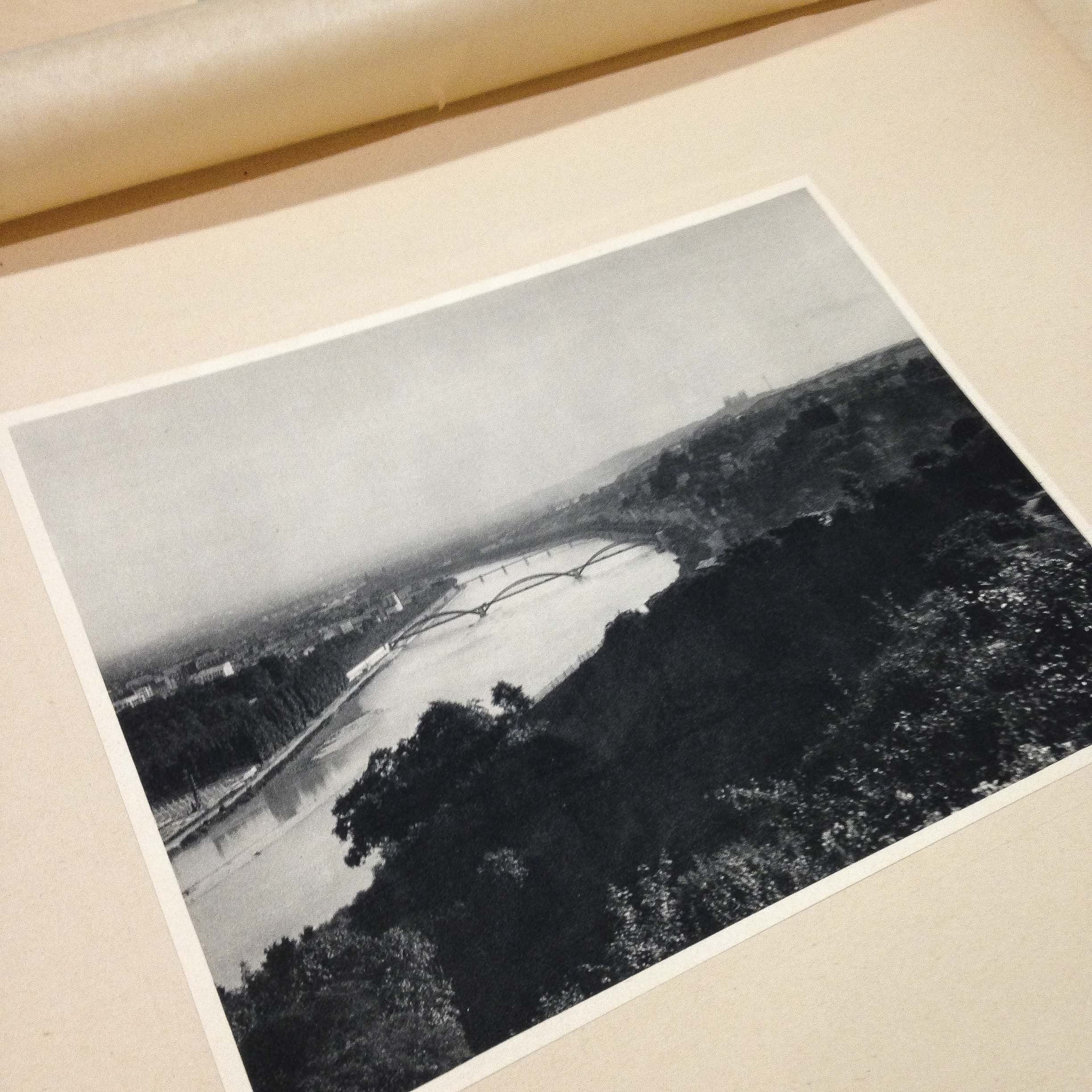 rhône vu caluire gravure héliogravure ancien blanc et demilly noir et blanc lyon papier 1930 bouquiniste