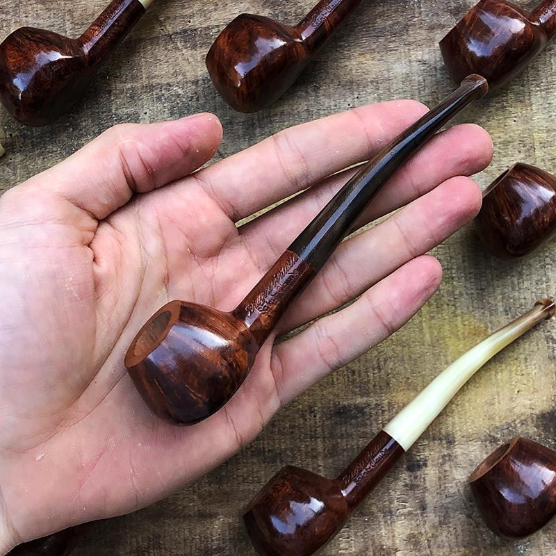 pipe à fumer modèle prince corne et racine de bruyère 1930 ancien vintage tabac saint claude ancienne