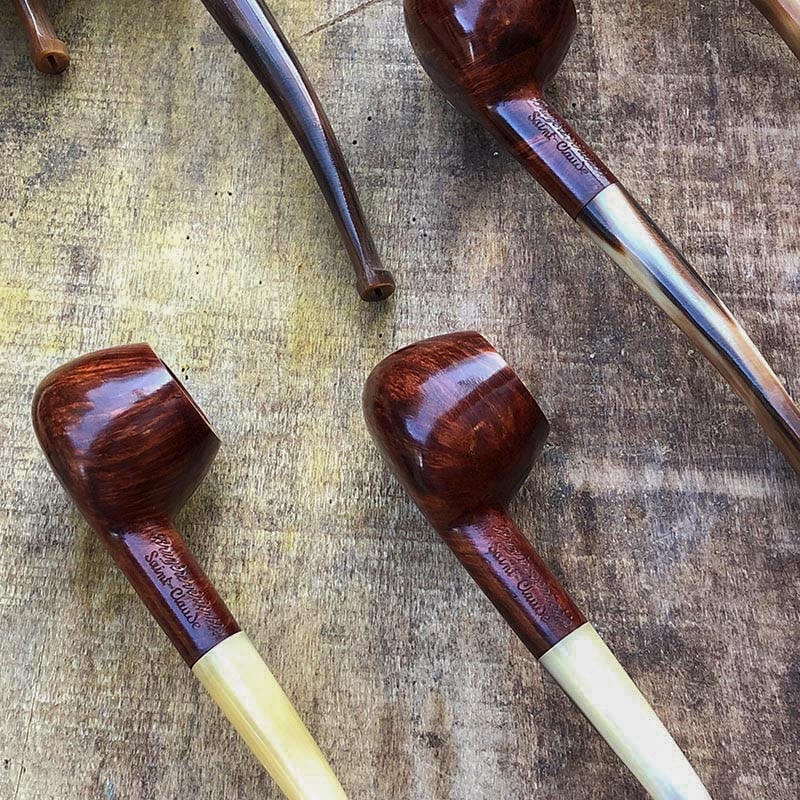pipe à fumer modèle prince corne et racine de bruyère 1930 ancien vintage tabac saint claude ancienne