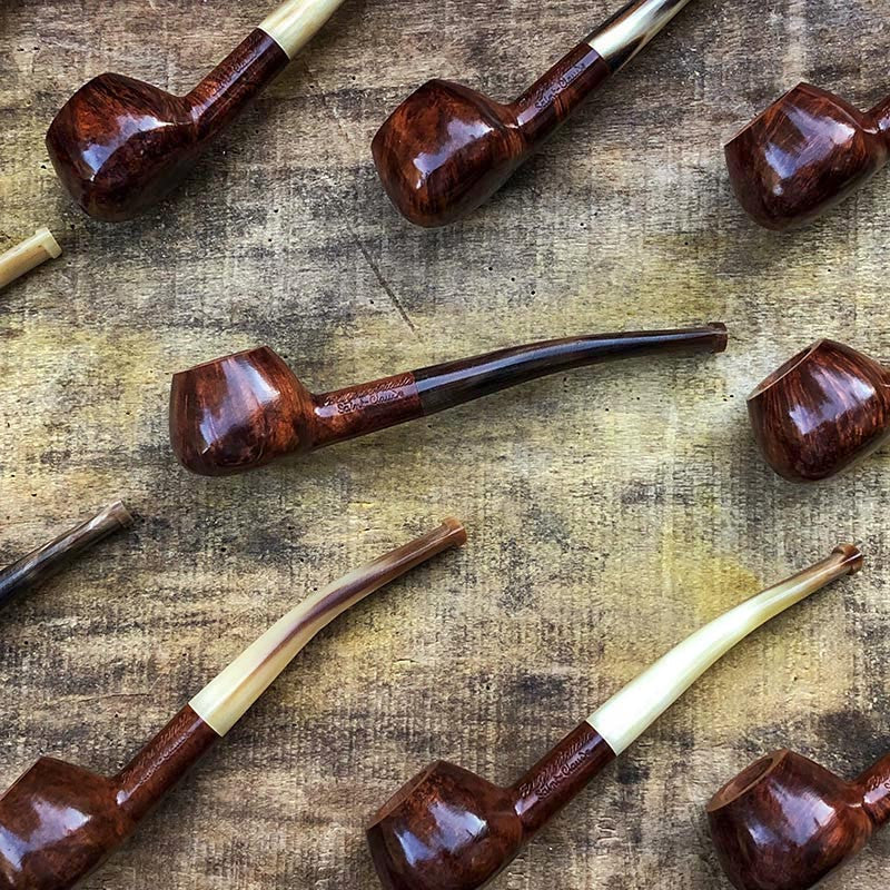 pipe à fumer modèle prince corne et racine de bruyère 1930 ancien vintage tabac saint claude ancienne