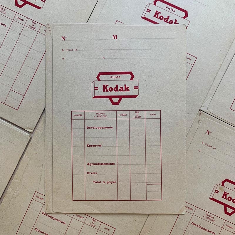 pochette sachet kraft kodak film epreuve tirage photo photographe vintage ancien 1930 1940