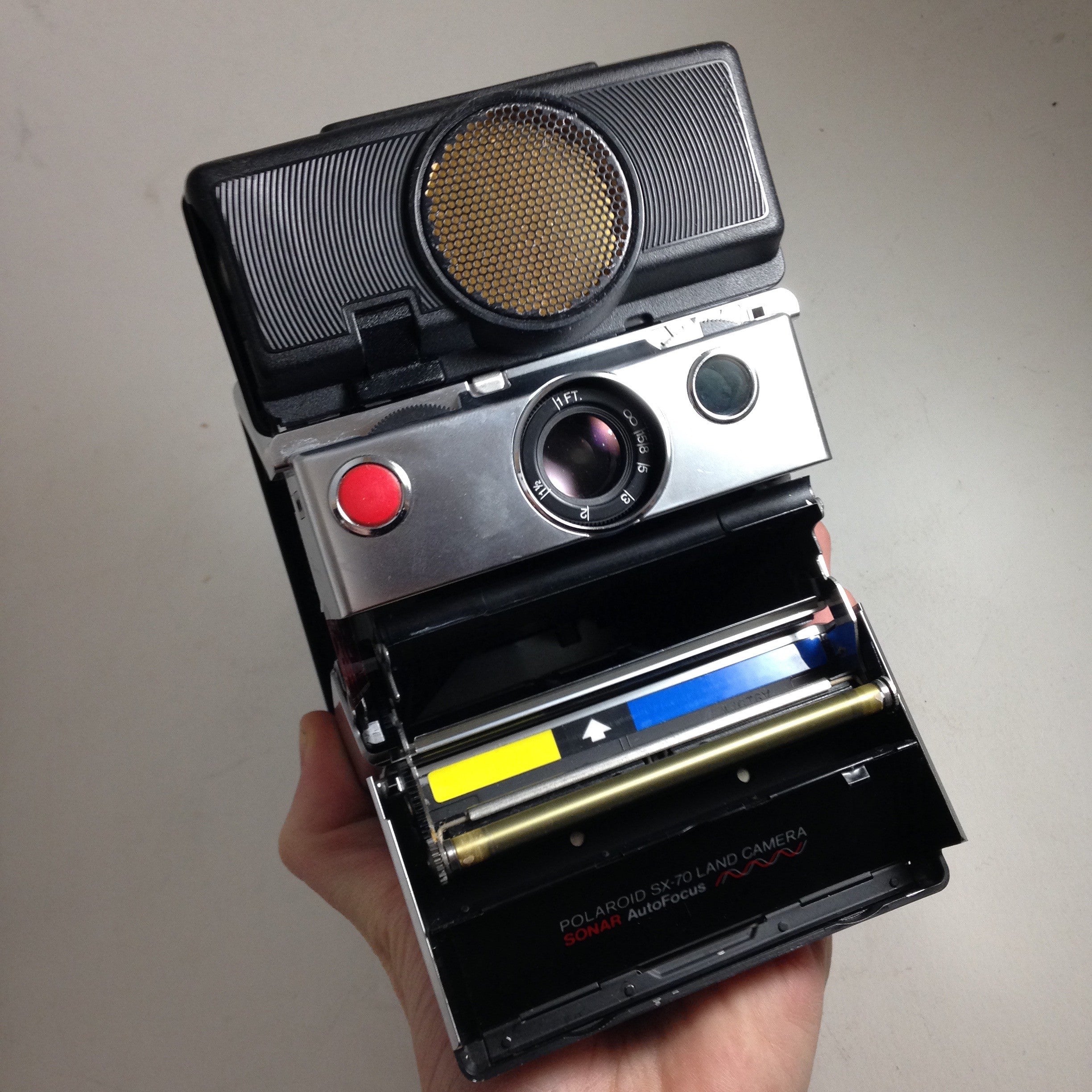 polaroid ancien vintage sx-70 reflex mat instantané 1970 1980 sonar