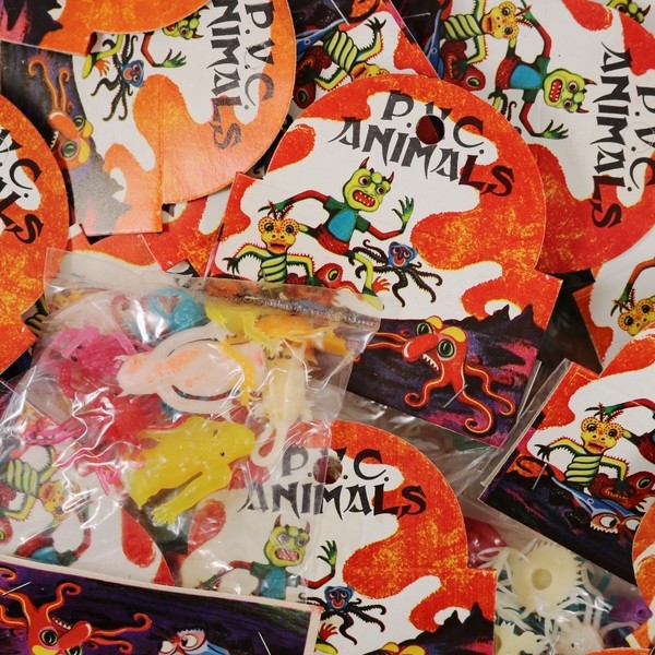1980s PVC Animal Pen Toppers