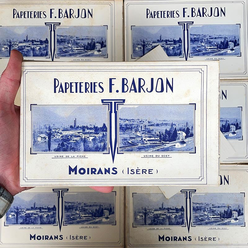 papier ancien ramette bloc ligne 20,5cm barjon moirans 72gr ancien vintage école 1930 1940