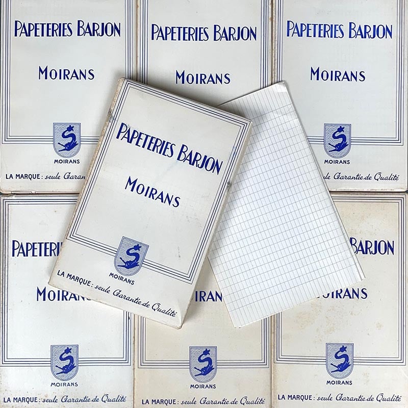 papier ancien ramette bloc ligne 20,5cm barjon moirans 64gr ancien vintage école 1960 1950