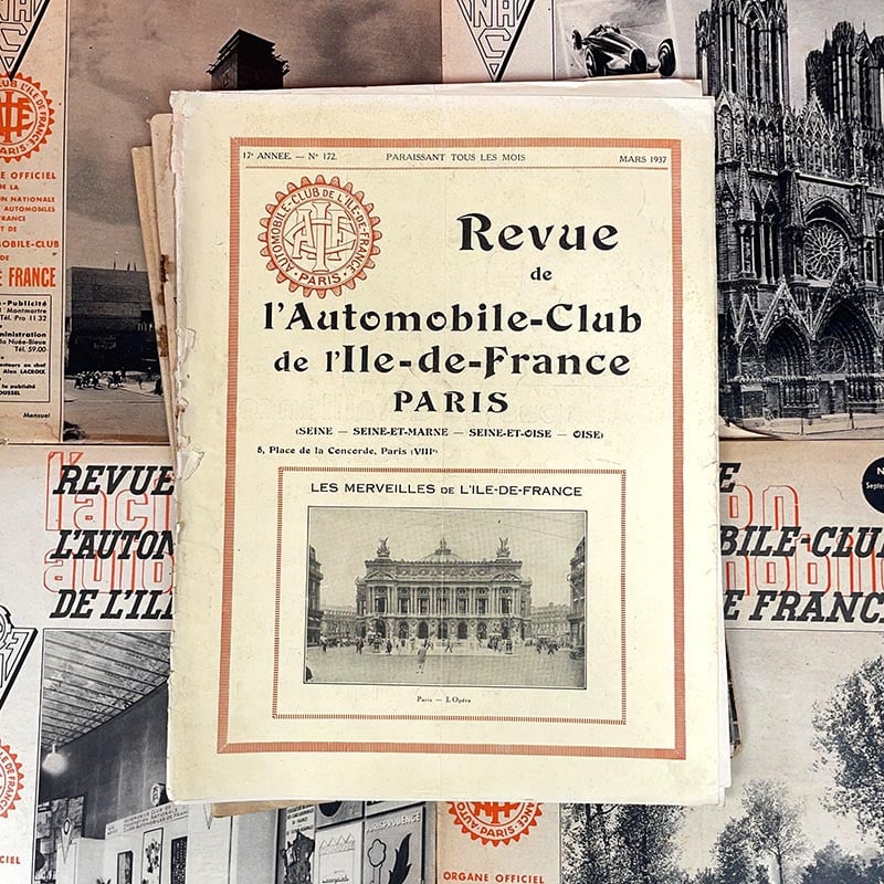 journal revue magazine automobile ile de france ancien vintage illustration exemplaire numéro 1937 1939 années 30