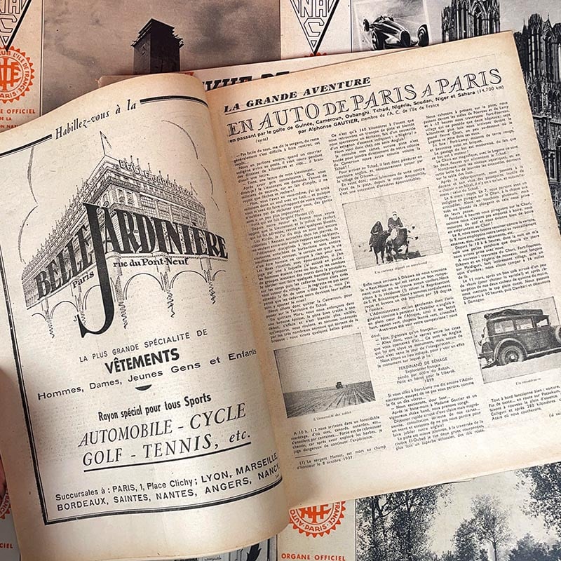 journal revue magazine automobile ile de france ancien vintage illustration exemplaire numéro 1937 1939 années 30