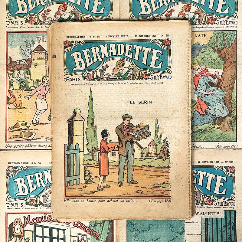 journal revue magazine bernadette fille ancien vintage illustration exemplaire numéro 1930 1938