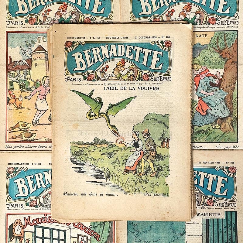journal revue magazine bernadette fille ancien vintage illustration exemplaire numéro 1930 1938