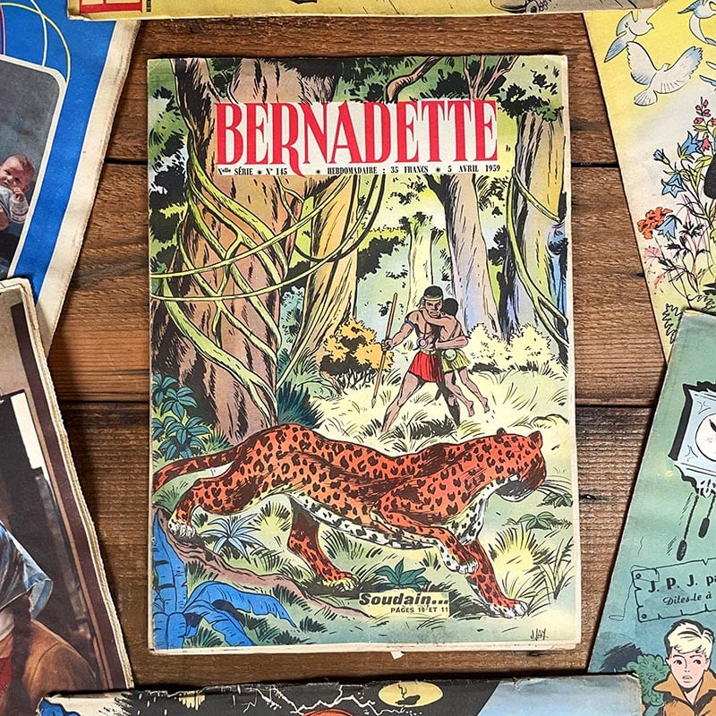 journal revue magazine bernadette fille ancien vintage illustration exemplaire numéro 1958 1963 1950 1960