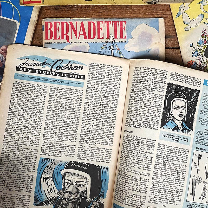 journal revue magazine bernadette fille ancien vintage illustration exemplaire numéro 1958 1963 1950 1960