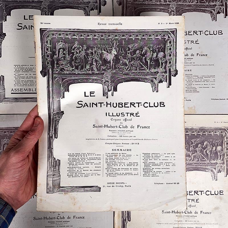 journal revue magazine le saint hubert club illustré chasse pêche ancien vintage illustration exemplaire numéro 1910 1920
