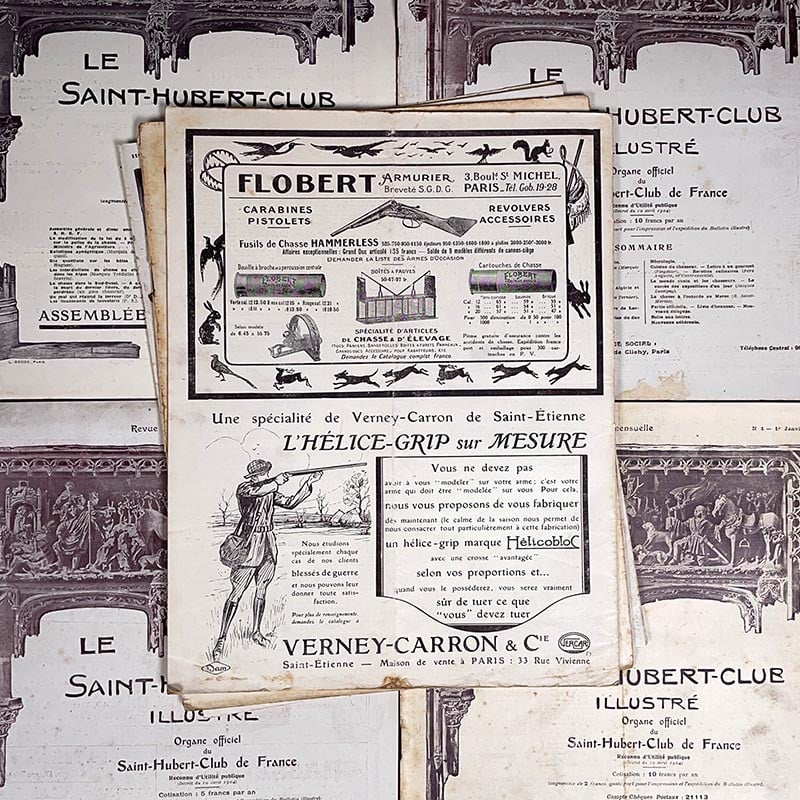 journal revue magazine le saint hubert club illustré chasse pêche ancien vintage illustration exemplaire numéro 1910 1920