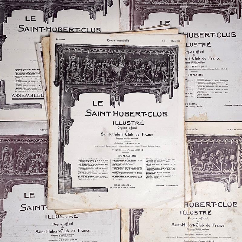 journal revue magazine le saint hubert club illustré chasse pêche ancien vintage illustration exemplaire numéro 1910 1920